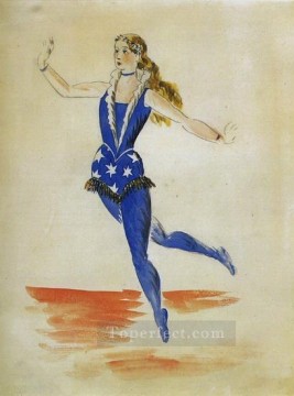 Proyecto de desfile para el traje de la acróbata 1917 Pablo Picasso Pinturas al óleo
